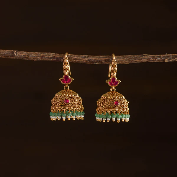 Meenakari Jhumkas